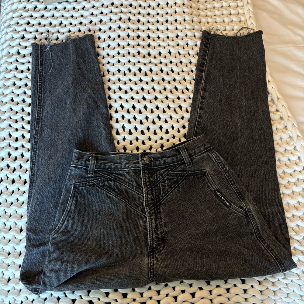 Vintage Rockies Rocky Mountain Clothing Co Black High Waisted Mom Jeans 26
